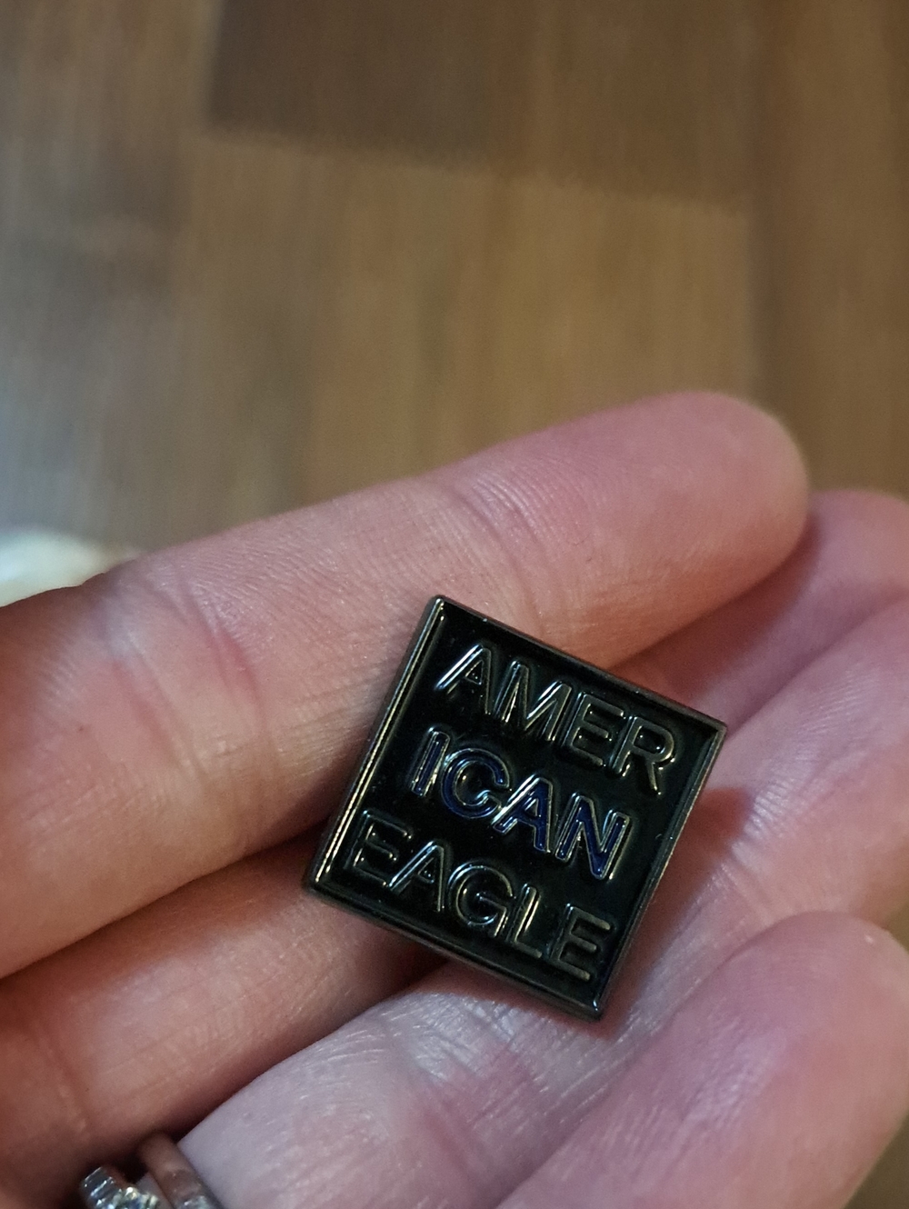 American Eagle Outfitters Black Square Logo Pin